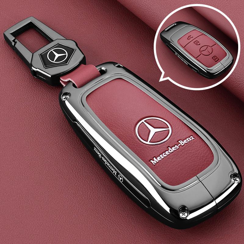 OQA4   Car Key Case Cover For Mercedes Benz C E S Class GLC CLE EQE W206 W214 W223 S350 S400 S450 E300 Keychain Fob