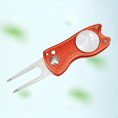 Foldable Golf Repair Tool with for Button & Marker, Portable