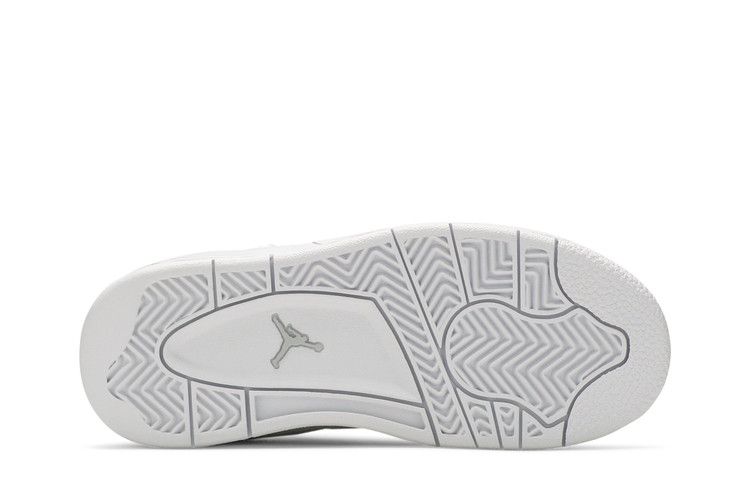 Kids' Sneakers Nike Jordan 4 Retro Pure Money (2017) (PS) White/Metallic Silver-Pure Platinum