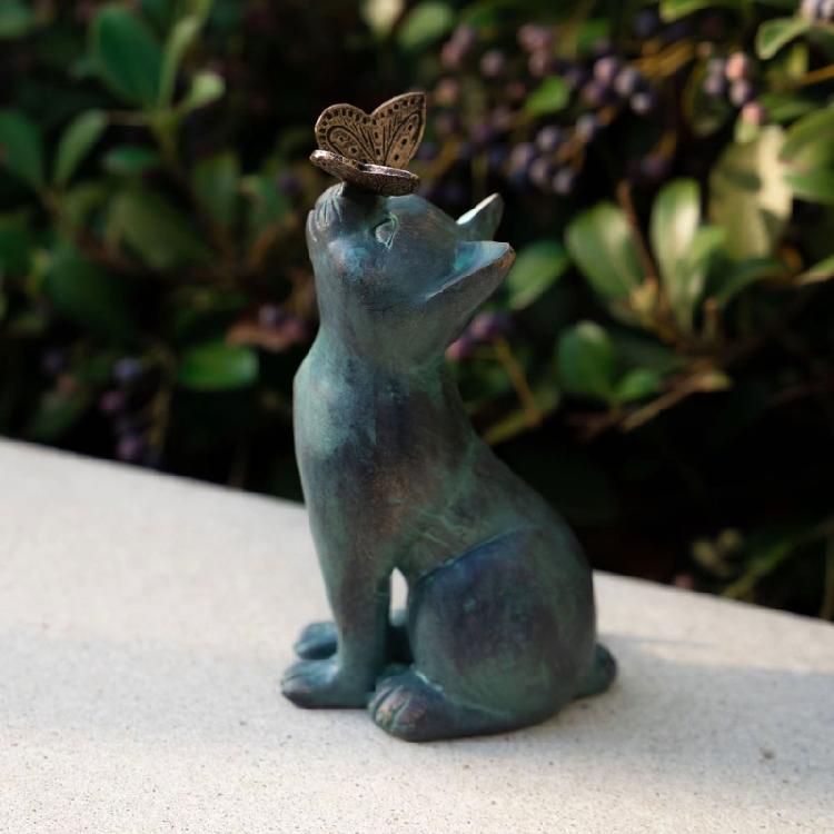 Sculpture Cute Miniature Cat Garden Display Ornament Outdoor SpaceBeautification