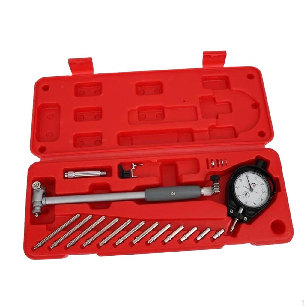 Dial Bore Gauge Set Base Cylinder Measuring Micrometer Kit Flexible 50-160mm