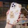 Compatible Apple 17 Pearl Rhinestone Phone Case - Luxury, Full-Coverage, Drop-Proof, Soft Silicone for 14/15/13/16 Pro Max.