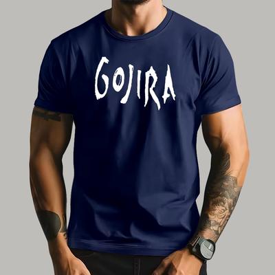 Heren T-shirt Gojira T-shirt Heren Metal Muziek Katoen Zwart T-shirt