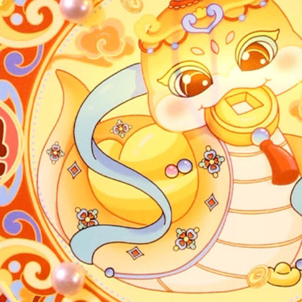 Traditional 2025 Snake Year Portable Lantern PVC Children Handheld Lantern  Mid-Autumn Festival