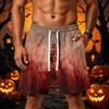 Herren Lässige Shorts im Halloween-Design mit lockerem Schnitt, elastischem Bund, Kordelzug und Taschen für Outdoor-Sport und den täglichen Gebrauch