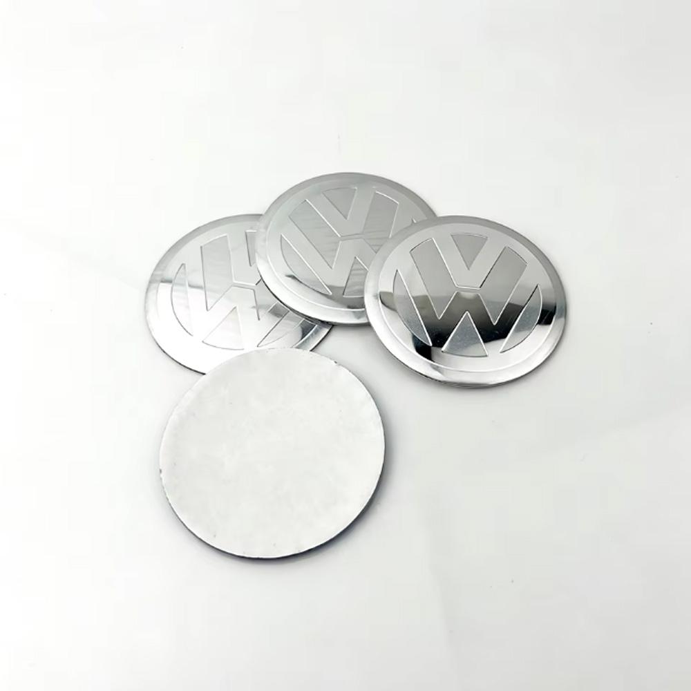 4Pcs For Volkswagen R-Line R GTI Polo Passat T5 Golf Scirocco 56mm 65MM Car Wheel Stickers Center Hub T17 Cap Car Emblem Badge Decal