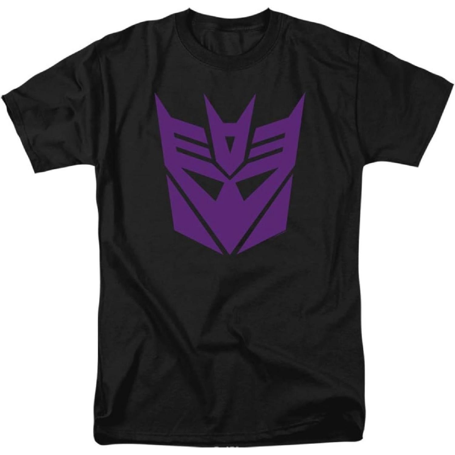 Transformers T-Shirt Purple Decepticon Logo Black Tee S