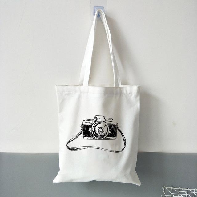 Винтажная сумка-тоут для фотоаппарата милая сумка на плечо с графикой в стиле ретро сумки большой емкости 683₽