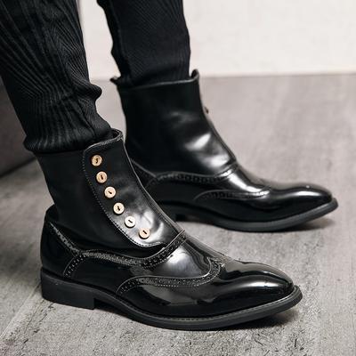 Vyriški batai Aukštakulniai laisvalaikio batai Aulinukai lauko mados klubo vakarėlio Vyriški motociklininko batai PU odiniai batai Zapatillas Hombre