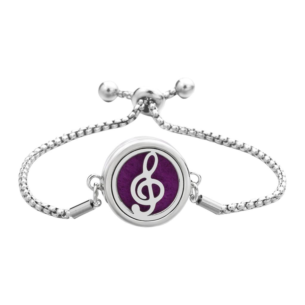 Handmade Bracelet Stainless Steel Essential Oil Diffuser Pendant Handchain Adjustable Wristchain Fashion Jewelry Gift