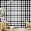 Wallpaper Black and White Checkered Gray, Light Gray and Graphite 50x1000