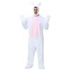 Adult Women Men Velvet Rabbit Animal Hooded Jumpsuit Halloween Cosplay Costumes School Stage Drama Show Performance Role Play Outfits