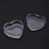 50/100pcs Heart-Shaped Plastic Cosmetic Jar Set Empty Clear Containers Mini Refillable Plastic Boxes with Lids for Sample Powder