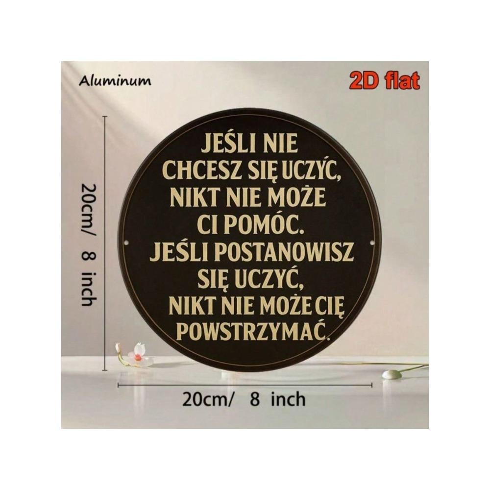 Vintage Round Metal Sign Wall Art Quote Decor