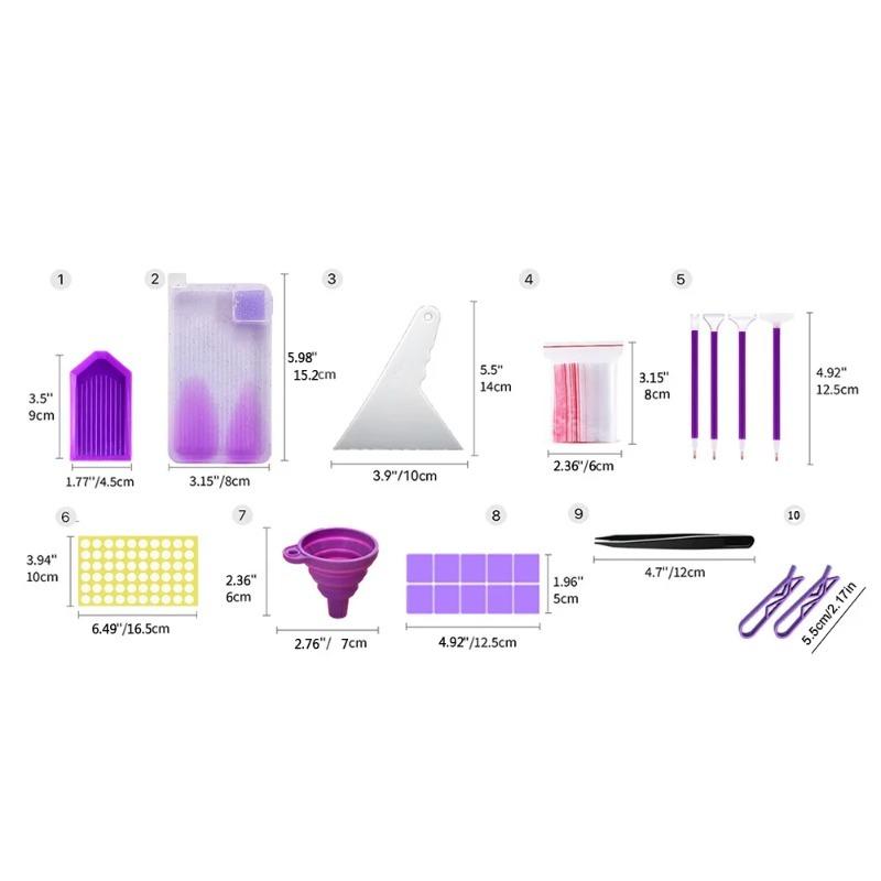 30/60/120/240 Grids Diamond Painting Storage Box Set Portable Bead Organizer with Tool Kit for DIY Craft Art Mosaic Artists