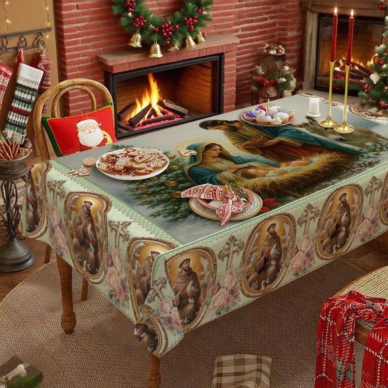 

Рождественские декоративные скатерти и подставки под приборы, красные скатерти, праздничные принты, скатерти для обеденного стола и журнального столика в гостиной 120x80cm