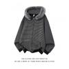 Unisex Retro Striped Hooded Zip-Up Sweatshirt With Faux Fur Trim Oversized Fit Fall Casual Outerwear