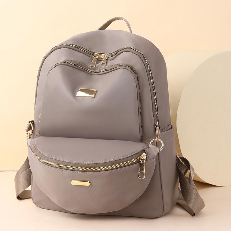 Einfarbiger Rucksack mit Umhängetasche Damen Reise-Rucksack-Set Pendler Studenten Schultasche