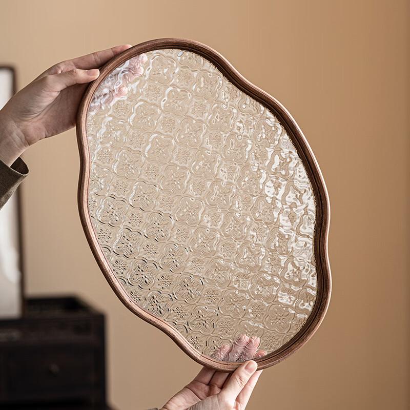 

Large Vintage Begonia Flower Glass Tray