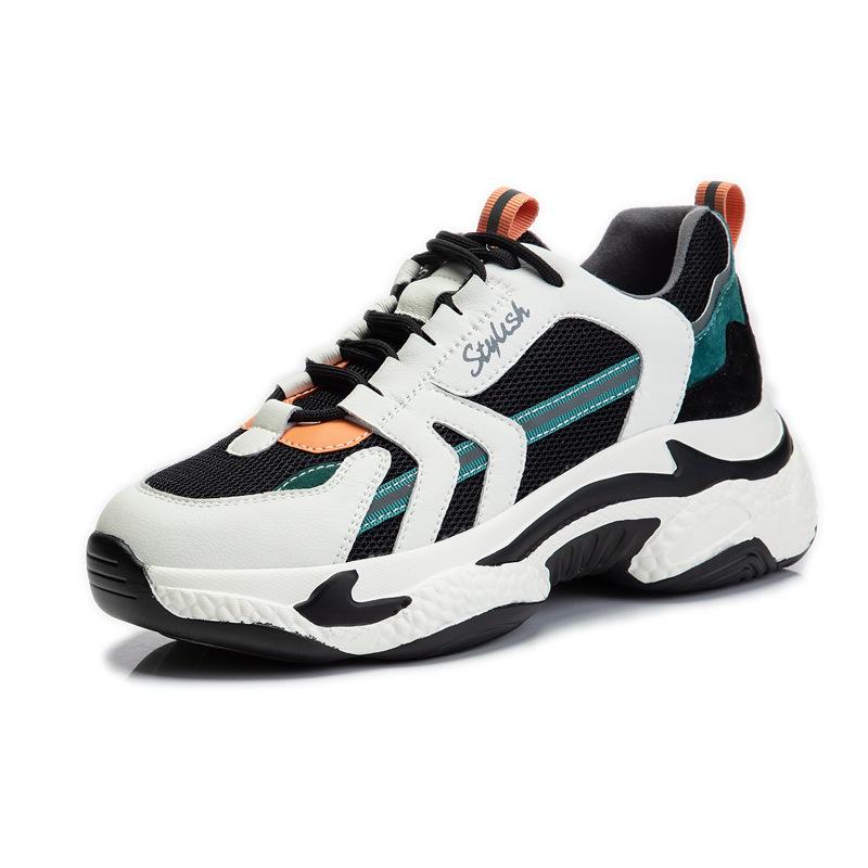 2025 New Leather Dad Shoes Women's Velvet Autumn and Winter Height Increase Casual Women's Shoes Platform Running Sneakers Children