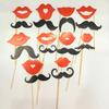 10-58pcs Fun Wedding Decoration Photo Booth Props DIY Mustache Lips Glasses Mask Photobooth Accessories Wedding Party Supplies
