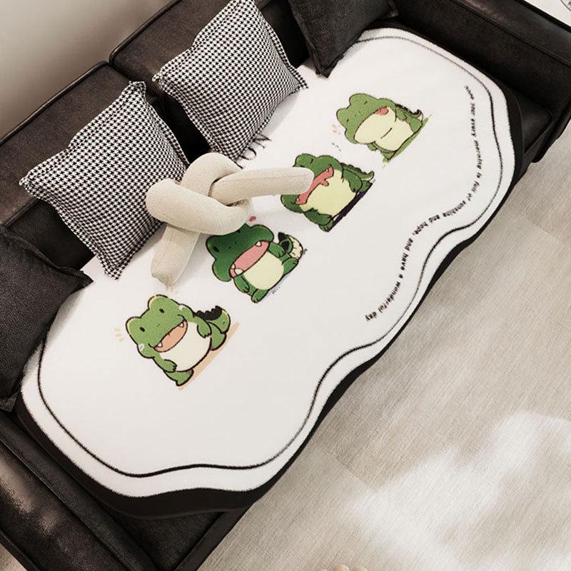 

Диванная подушка неправильной формы, имитация кролика, плюшевая, утолщенная, с мультяшным рисунком, чехол для диванной подушки, нескользящее полотенце 90*90cm