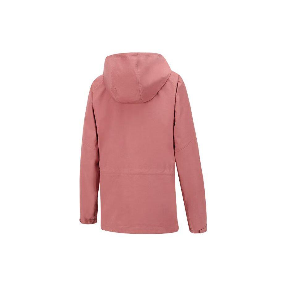 Li Ning Sports Lifestyle Series Solid Color Three-In-One Warm Fleece Jacket Women Jacket Dusty-Rose AWBS026-2