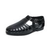 Summer Woven Leather Sandals for Men & Women - Plus Size, Solid Color Outdoor Beach Sandals