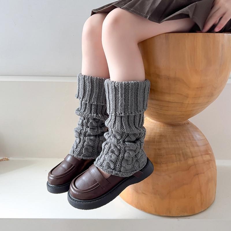 Fashion Knit Leg Warmers for Little Girls Knee High Socks for Dress Toddler Winter Slouchy Socks Thicken Warm Leggings