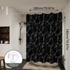 Fashionable and versatile black marble bathroom partition curtain, bathroom shower curtain, and toilet partition shielding curta