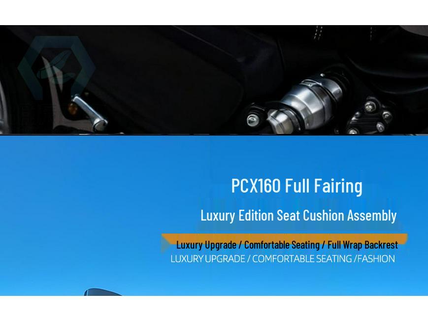 Honda PCX160 Waterproof Seat Cushion: PU Leather, Extended Surroundings, Non-destructive Installation.