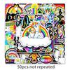 Cartoon Colored Waterproof Graffiti Stickers - 50 Sheets for Luggage, Laptop, and Car
