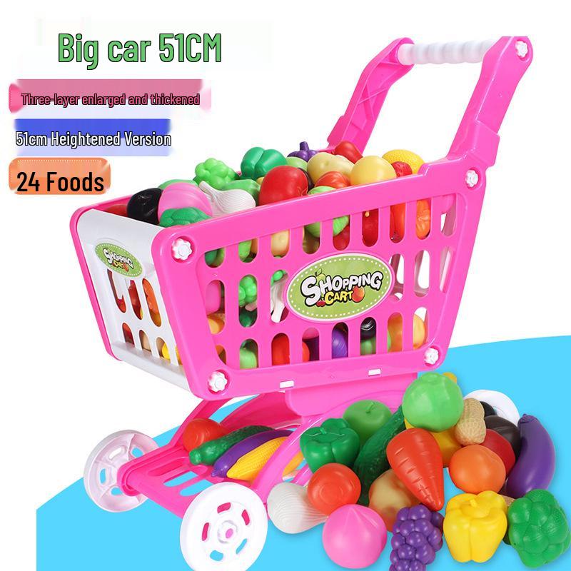 Kids' Shopping Cart Toy Set with Fruit Cutting (Multiple Sizes)