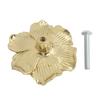 Furniture Upgrade 42*22mm Gold Floral Drawer Knobs Brass Cabinet Handles Sturdy Brass Material Versatile Drawer Knobs