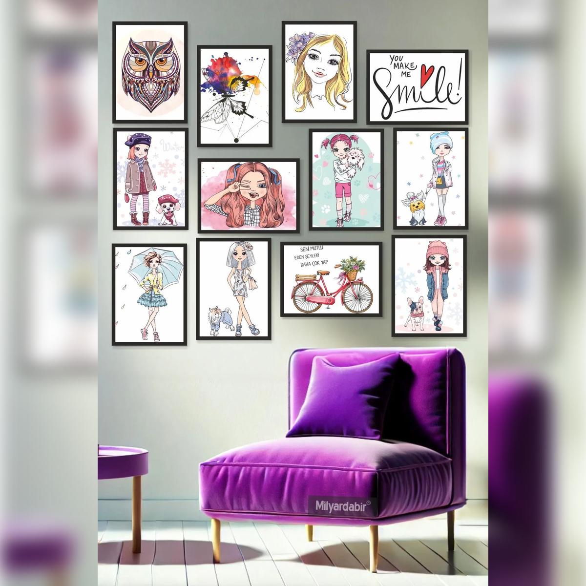 

Add a Colorful Touch to Your Kids Room with the 12-Piece Poster Set!