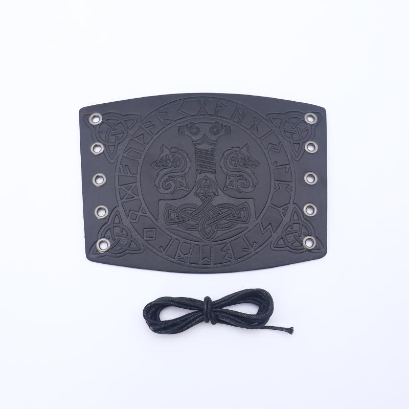 Bărbați Medieval Cosplay Armură din Piele PU Mănuși Manșete cu Șireturi Viking Pirat Cavaler Mănușă Brățară Brățară Accesorii Steam Punk