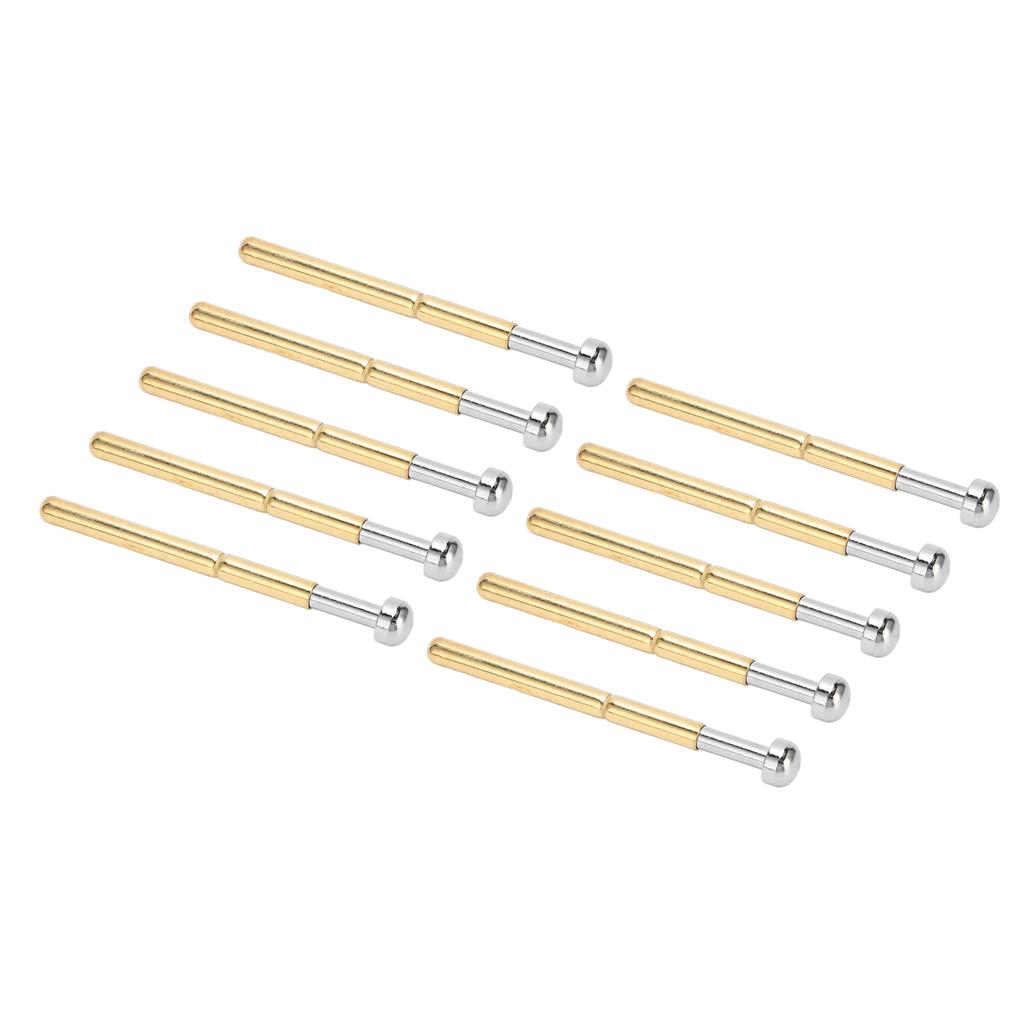 100pcs Pogo Pin Spring Test Tools Type 2.36mm 0.1in Tube Diameter 34mm 1.3in Length Brass Material PCB Testing Pins