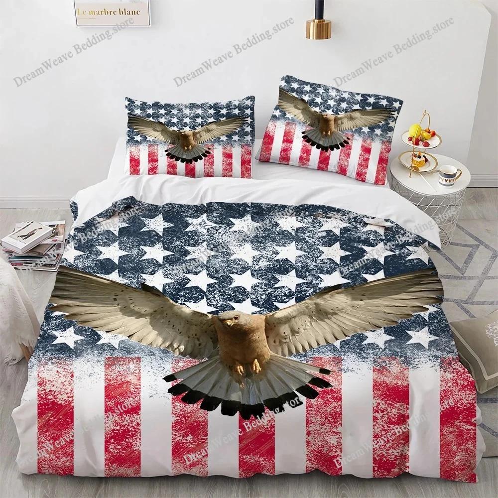 Creative American Flag Bedding Set Duvet Cover 3d Bedding Fashion Design Decoration King Duvet Cover Set Double Bed Set Bedding9