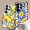 Mediterranean Lemon Soft Phone Case For Samsung Galaxy S26 Ultra S25 Edge S24 FE S23 Plus S22 S21 + S20 Plating Anti-Fall Fundas