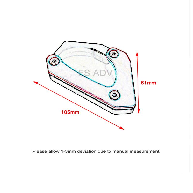Motorcycle Kickstand Foot Side Stand Extension Pad Support Plate For Suzuki V-Strom 650 DL650 Vstrom 650 XT 2004-2023 2021 2022