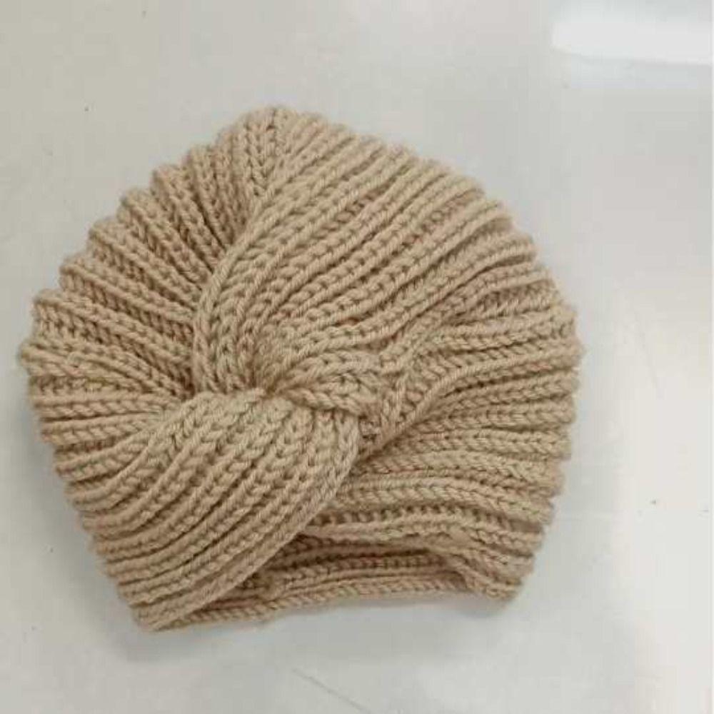 Fashion Accessories Twist Knitted Turban Hat Cross Wrap Head Warm Wool Turban Cap Bonnet Design Cashmere Bonnet Autumn Winter