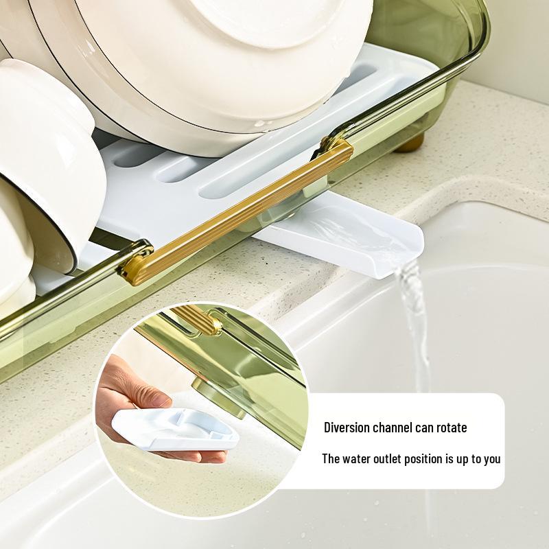 Elegant Kitchen Countertop Dish and Utensil Rack