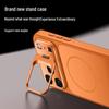 Orange Magnetic Protective Case with Lens Stand for Apple 17 Pro Max