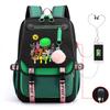 Personality Trend Cartoon Printing Double Shoulder College Style Student Leisure Schoolbag Multi-function Large Capacity