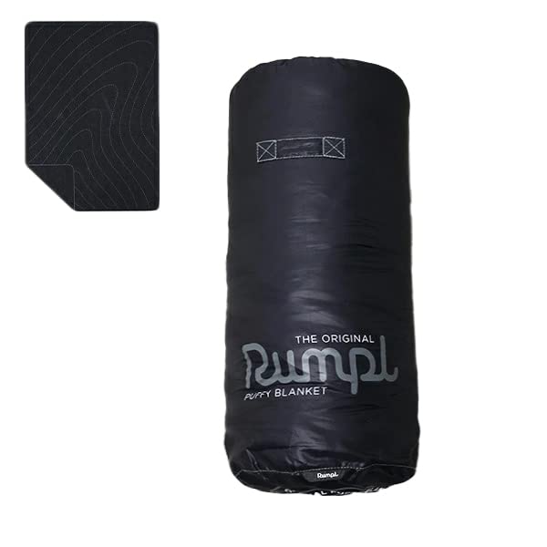 

RUMPL Original Puffy Cold Camping Blanket Blanket, Water-Repellent, Weather, (Black) [Used]