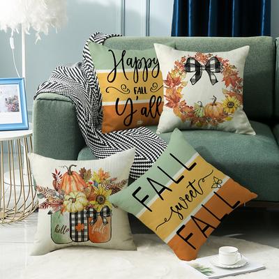 New Literary Maple Leaf Pillow Cover Thanksgiving Decoration Home Sofa Pillow Cover Pillow