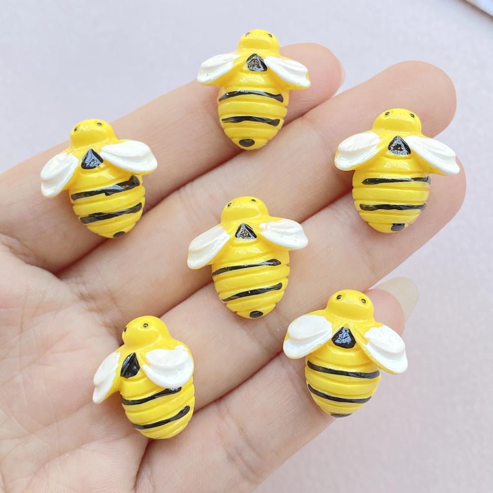 10Pcs New Cute Resin Cartoon Bee Series Flat Back Scrapbooking DIY Jewelry Craft Decoration Accessories