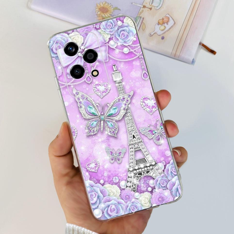 Flower Butterfly Women Fashion Back Cover For Huawei Honor 200 Lite Honor 200 Pro Phone Funda Transparent Soft TPU Honor200 Etui