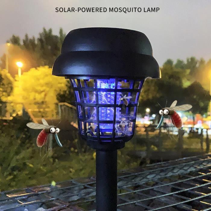 Tueur de moustiques - Lampe LED solaire anti-moustiques, éclairage d'extérieur, répulsif pour jardin, pelouse