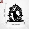 1pc Modern Bunny Butterfly Metal Wall Art, Iron Sculpture Garden Fence Decor, Weatherproof Indoor Outdoor Easter Christmas Spring Ornament
